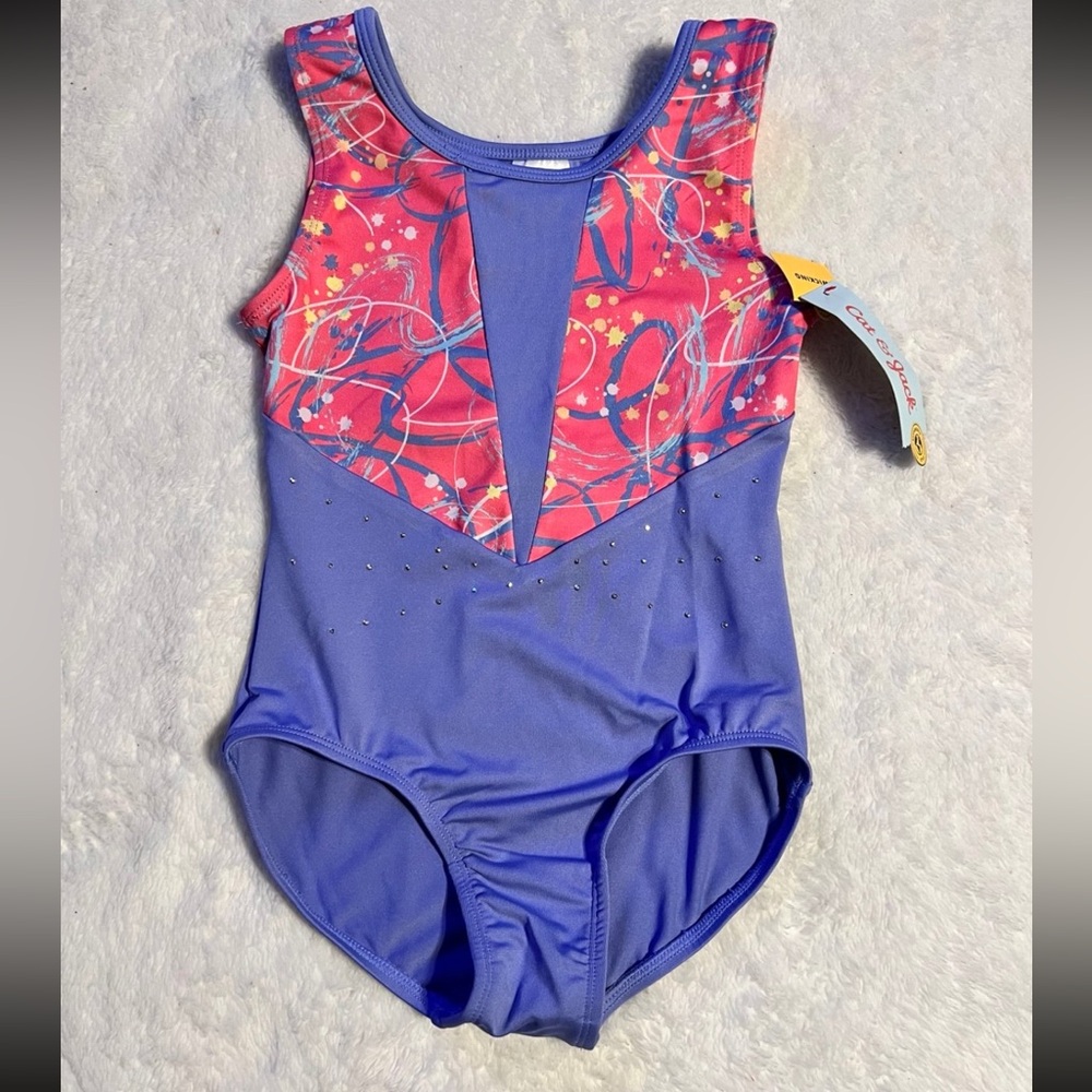 Girls Gymnastics / Dance Leotard, Size S(6/7), NWT! 
Periwinkle Blue, pink,